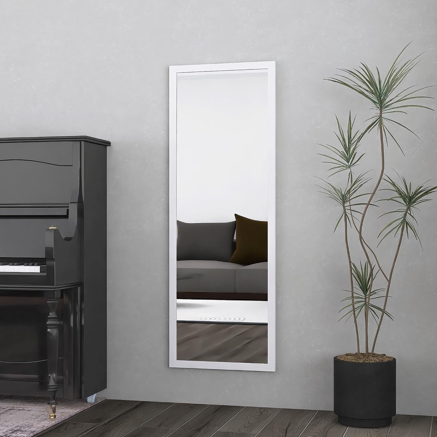 Staan Spiegel Wit Houten Frame 140x50 cm - 34% Korting