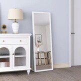 Staan Spiegel Wit Houten Frame 140x50 cm - 34% Korting