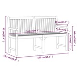 VidaXL Tuinbank 150 cm Acaciahout - 54% Korting