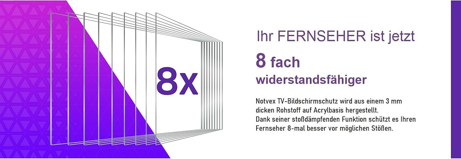 Notvex TV Schermbeschermer 65 inch - 34% Korting