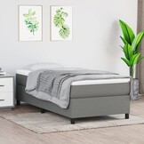 Boxspring bed 90x190 cm donkergrijs stof - 34% korting