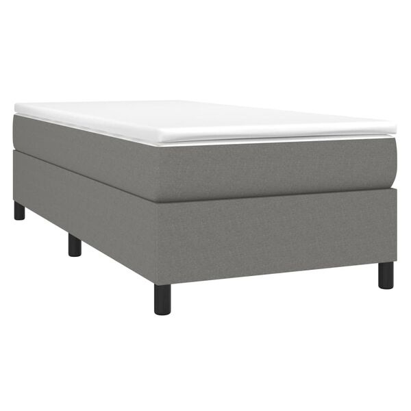 Boxspring bed 90x190 cm donkergrijs stof - 34% korting