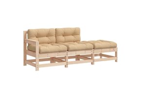 vidaXL 3-delige Loungeset Massief Hout - 41% Korting!