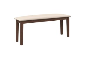 vidaXL Bank Massief Rubberhout 110 cm Bruin - 41% Korting