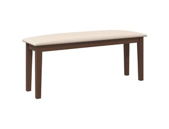 vidaXL Bank 110 cm massief hout rubber bruin
