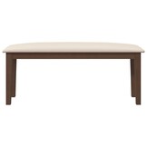 vidaXL Bank 110 cm massief hout rubber bruin