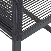 vidaXL Tuinstoelen 4 st poly rattan zwart