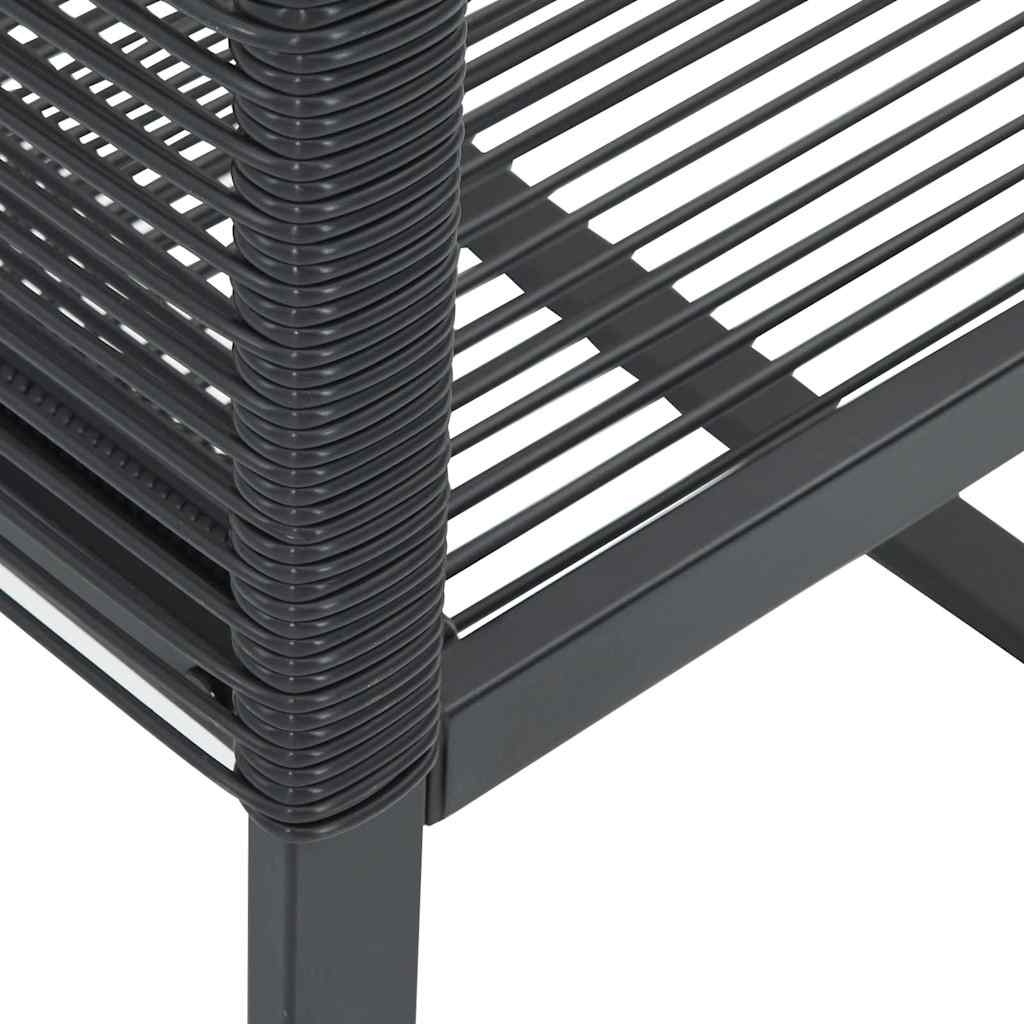 vidaXL Tuinstoelen 4 st poly rattan zwart