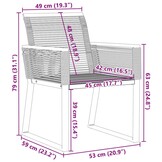 vidaXL Tuinstoelen 4 st poly rattan zwart