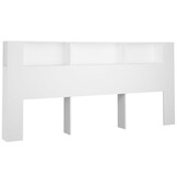vidaXL Hoofdbordkast 220x18,5x104,5 cm wit