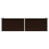 vidaXL Plantenbak verhoogd 160x40x45 cm gegalvaniseerd staal bruin
