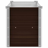 vidaXL Plantenbak verhoogd 160x40x45 cm gegalvaniseerd staal bruin