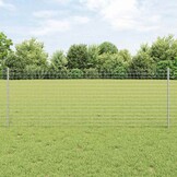 vidaXL ingegraven hekpalen 11 st zilver 120 cm Gepoedercoat staal