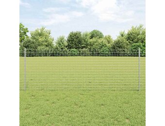 vidaXL ingegraven hekpalen 11 st zilver 120 cm Gepoedercoat staal