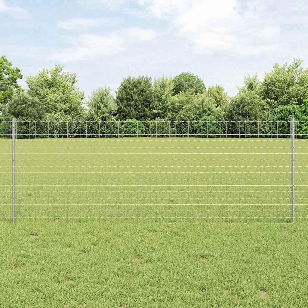 vidaXL ingegraven hekpalen 11 st zilver 120 cm Gepoedercoat staal