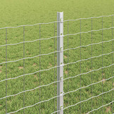 vidaXL ingegraven hekpalen 11 st zilver 120 cm Gepoedercoat staal