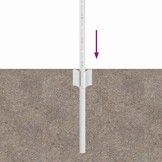 vidaXL ingegraven hekpalen 11 st zilver 120 cm Gepoedercoat staal