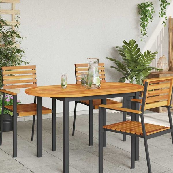 vidaXL Tafelblad Olie naturel 120 x 70 x 2 cm Massief Acaciahout