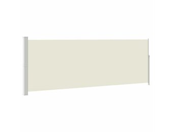vidaXL Windscherm uittrekbaar 160x514 cm crème