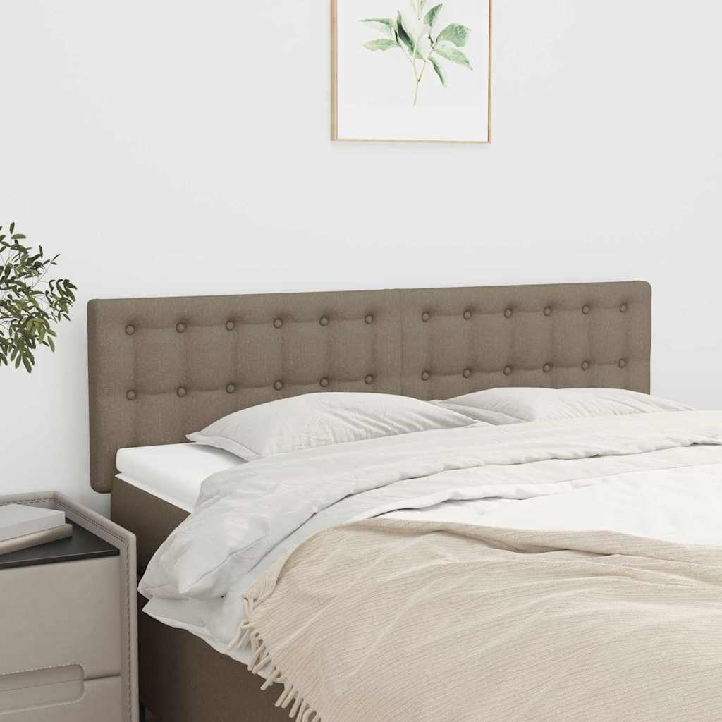 vidaXL Hoofdborden 144x5x78/88 cm stof taupe