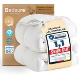 BEDSURE Donzen dekbed 155 x 220 cm, warm winterdekbed van 90% dons / 10% veren 1480 gr. dikke vulling, extra warm verendekbed met Öko-Tex-certificaat, wasbaar quilt wit