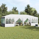 vidaXL Partytent Wit 800 x 400 x 266 cm Polyester, Staal