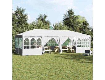 vidaXL Partytent Wit 800 x 400 x 266 cm Polyester, Staal