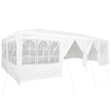 vidaXL Partytent Wit 800 x 400 x 266 cm Polyester, Staal