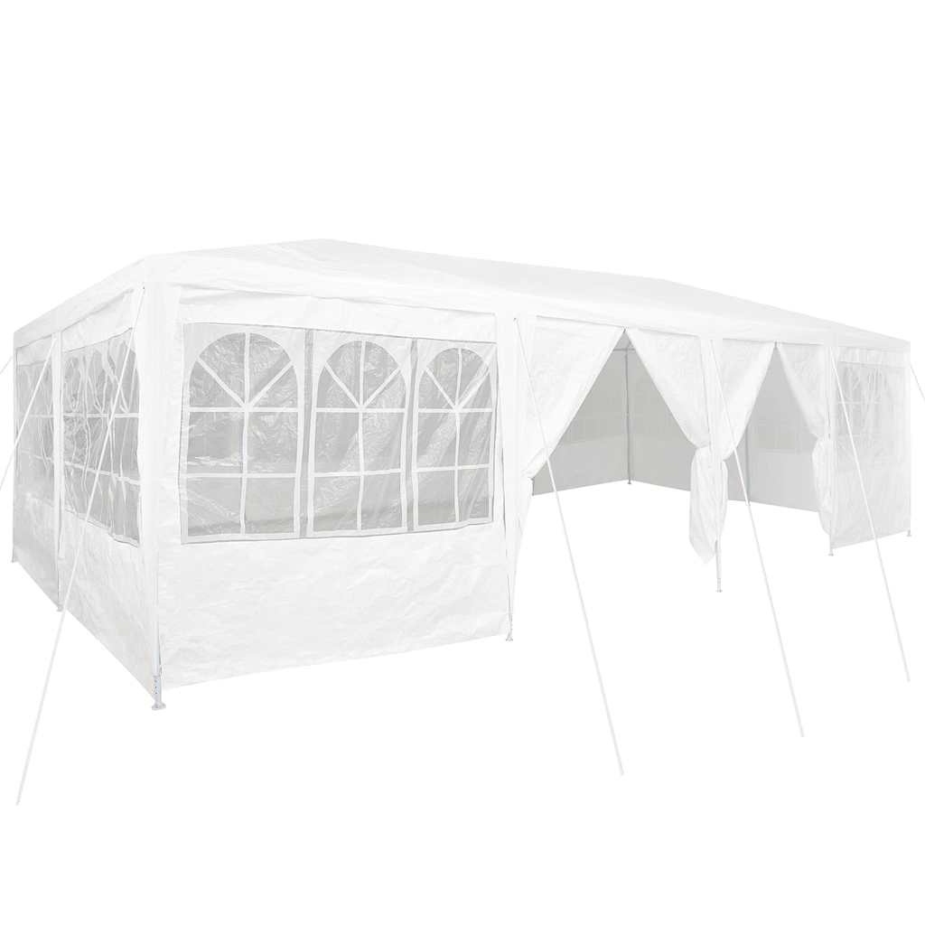 vidaXL Partytent Wit 800 x 400 x 266 cm Polyester, Staal