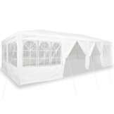 vidaXL Partytent Wit 800 x 400 x 266 cm Polyester, Staal