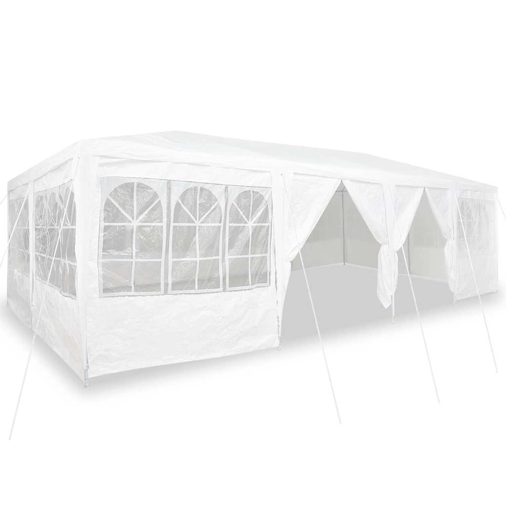 vidaXL Partytent Wit 800 x 400 x 266 cm Polyester, Staal