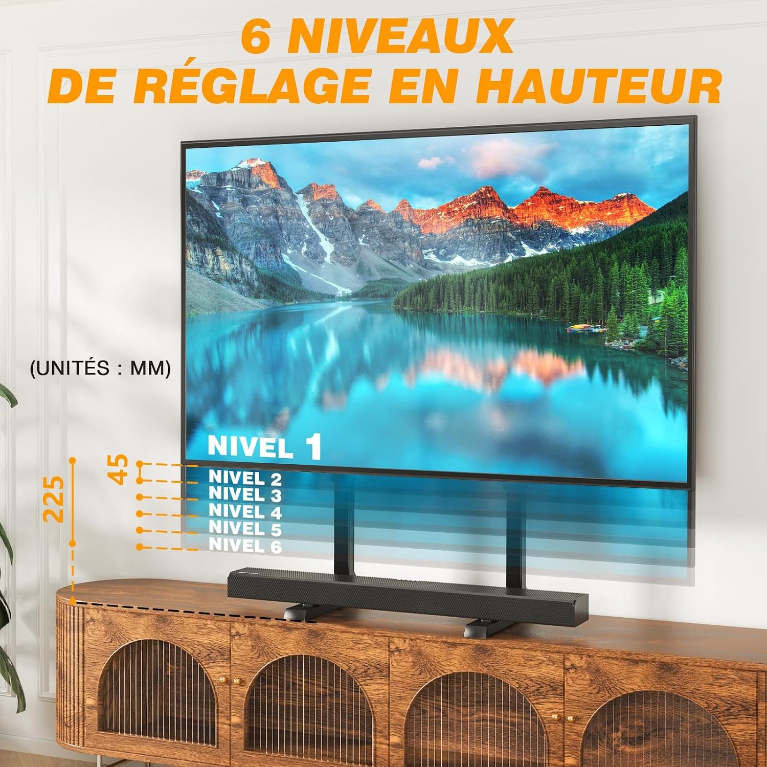 TVON Universele Grote TV-standaard Voeten Poten In Hoogte Verstelbaar Voor 37 Tot 86 Inch TV's Max