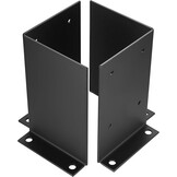 paaldragers, schroefhulzen, dekpaalbasis, paalhouders (100x100mm_2 stuks) - Maat 100x100mm_2 stuks