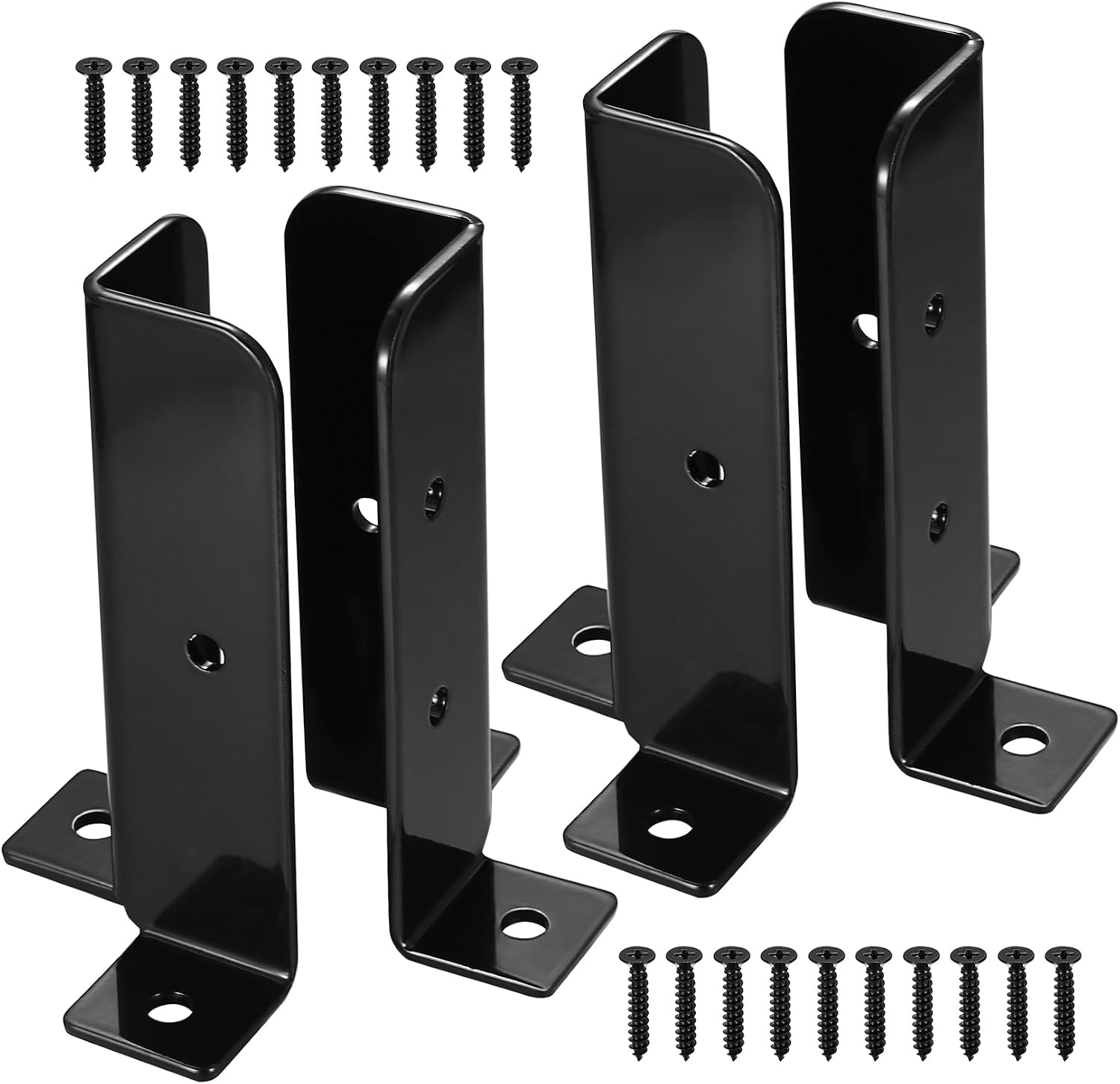 paaldragers, schroefhulzen, dekpaalbasis, paalhouders (100x100mm_2 stuks) - Maat 100x100mm_2 stuks