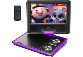 Draagbare DVD-speler 9,5" Auto & Kinderen - 7,5" HD Draaibaar Scherm - 33% Korting
