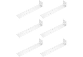 6x Metalen Hoekbeugel Wit - 90 graden L-hoek (40% Korting)