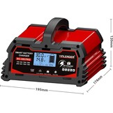 Yinleader Acculader voor auto, 30 A, 12 V/24 V, volautomatisch, intelligent, met lcd-display