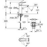 GROHE QUICKFIX 24204002 Eenhendelmengkraan DN 15 | M-size | chroom, met montagetool