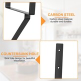2 Stk Zwaargewicht Wandhaken, Montagebeugels voor Garage, Werkplaats, Muurbevestiging Ladderhouder, Draagvermogen 50 kg, Q235 ijzer (zwart)