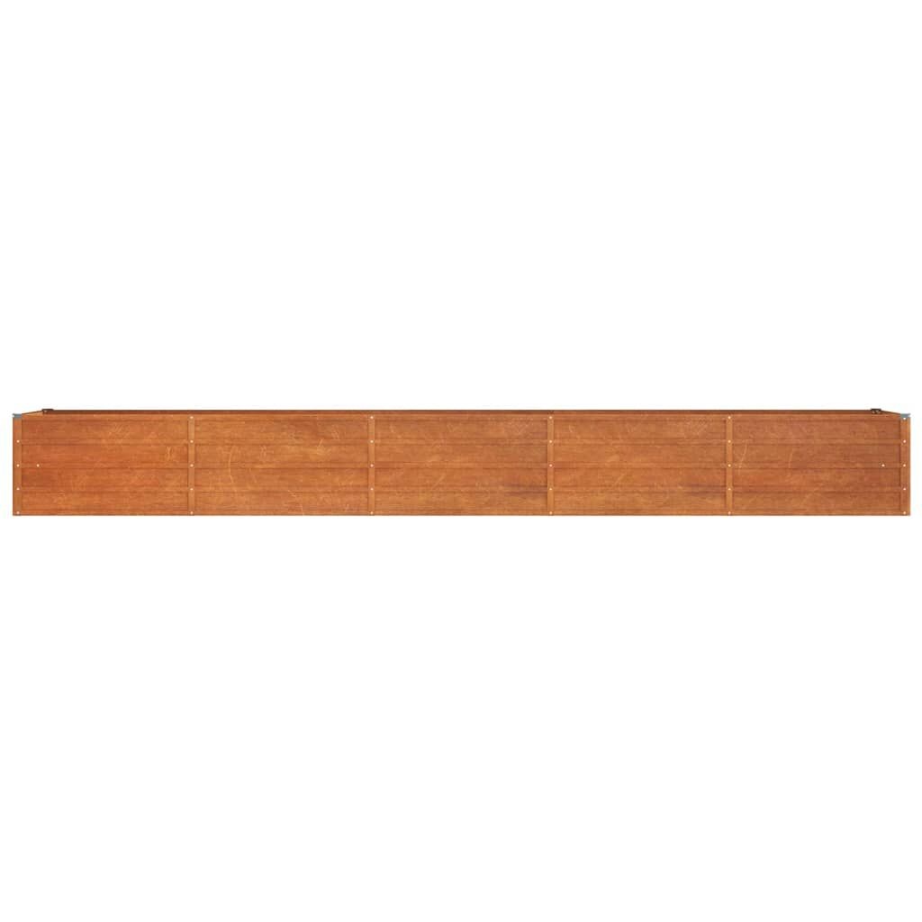 vidaXL Plantenbak verhoogd 400x80x45 cm cortenstaal roestig