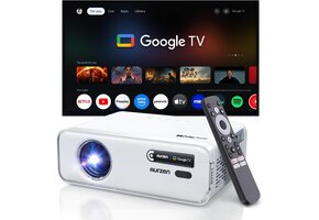 Smart Beamer met Google TV - 4K Ondersteuning, Full HD 1080P, Autofocus, Dolby Audio - 41% Korting