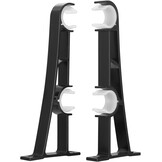 2 stuks gordijnstangbeugels, zwarte gordijnroedebeugels, zwaar belastbare metalen gordijnbeugels voor palen, gordijnroedehouders haken aluminiumlegering, gordijnrailbeugels voor 23 mm-33 mm