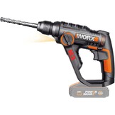 WORX WX390.9 boorhamer SDS-plus 20 V, krachtige boormachine met pneumatische hamerwerk en tweede handgreep, ideaal voor schroeven, boren en hameren, 1,2 J slagenergie, zonder accu en oplader