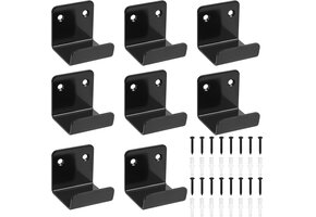 8x Zwarte Wandhaken U-Haken 50x42mm - Roestbestendig - 39% Korting!