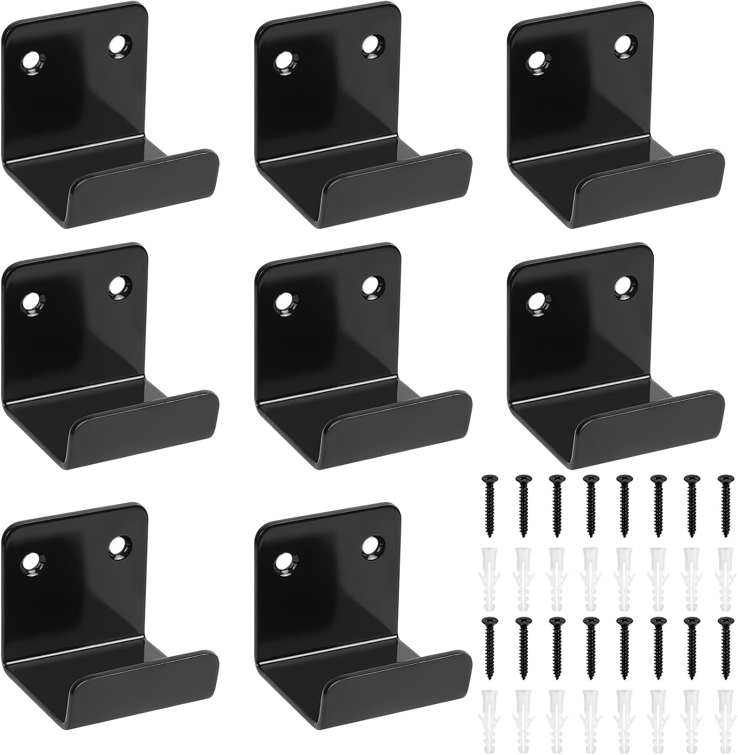 Zware haken, 8 stuks U-beugel, U-haken, 50 mm keramische tegelhouders, metalen wandhaken apparatuurhouder beugel om op te hangen in woonkamer, keuken, badkamer, garage kapstokhaken - Maat 50x42mm(8 Pack)