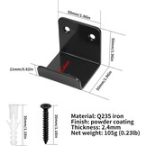 Zware haken, 8 stuks U-beugel, U-haken, 50 mm keramische tegelhouders, metalen wandhaken apparatuurhouder beugel om op te hangen in woonkamer, keuken, badkamer, garage kapstokhaken - Maat 50x42mm(8 Pack)