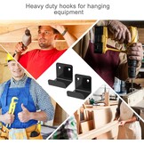 Zware haken, 8 stuks U-beugel, U-haken, 50 mm keramische tegelhouders, metalen wandhaken apparatuurhouder beugel om op te hangen in woonkamer, keuken, badkamer, garage kapstokhaken - Maat 50x42mm(8 Pack)