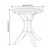 vidaXL Bijzettafel Bruin 40 x 40 x 41 cm Massief teakhout