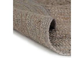 VidaXL Jute Vloerkleed Rond 120cm Grijs Handgemaakt - 40% Korting