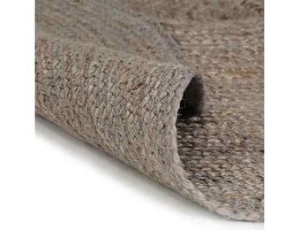 vidaXL Vloerkleed handgemaakt rond 120 cm jute grijs